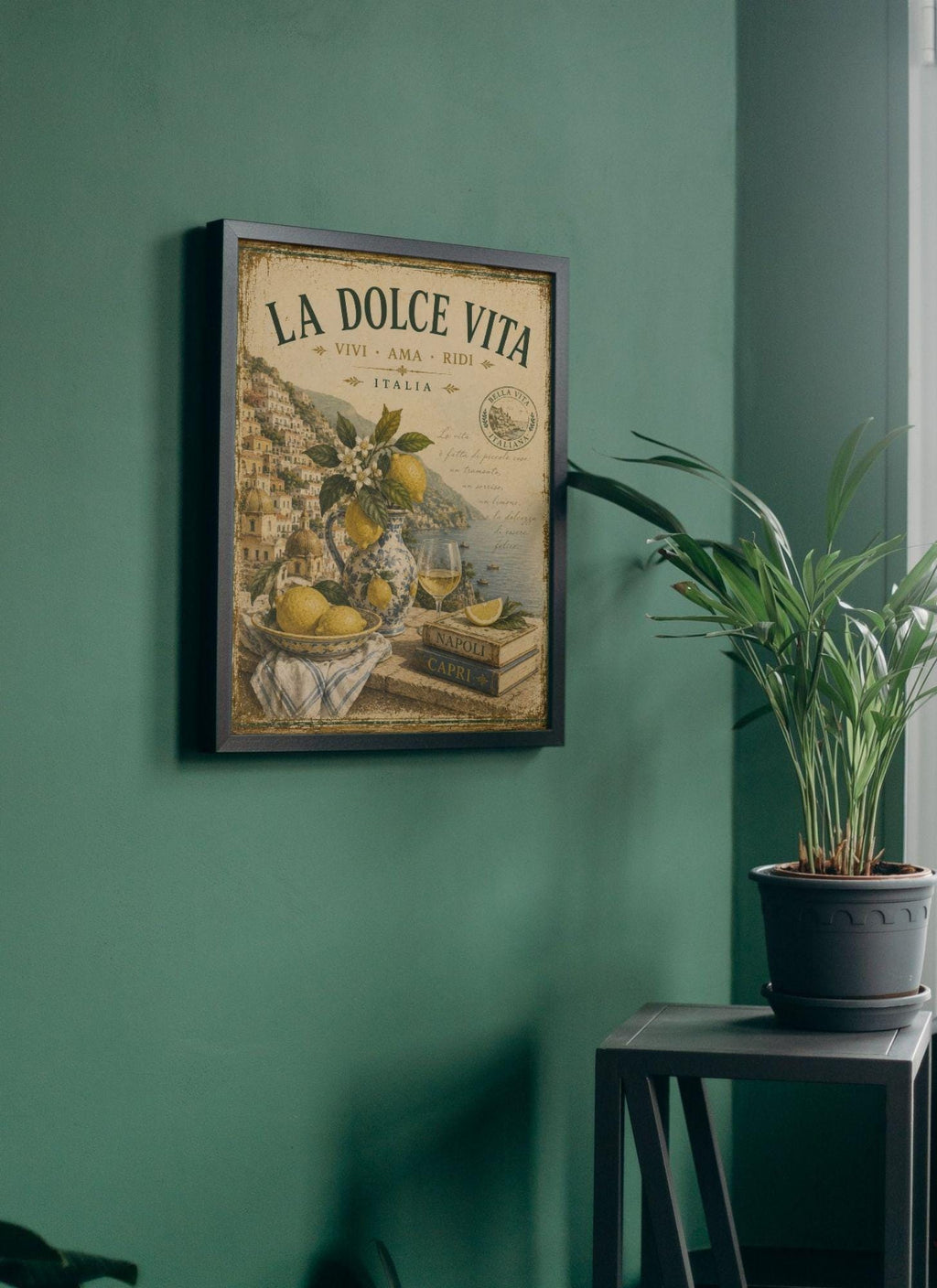 Set of 6 Vintage Italian Lemon Prints, Amalfi Coast Mediterranean Decor (Digital Download)