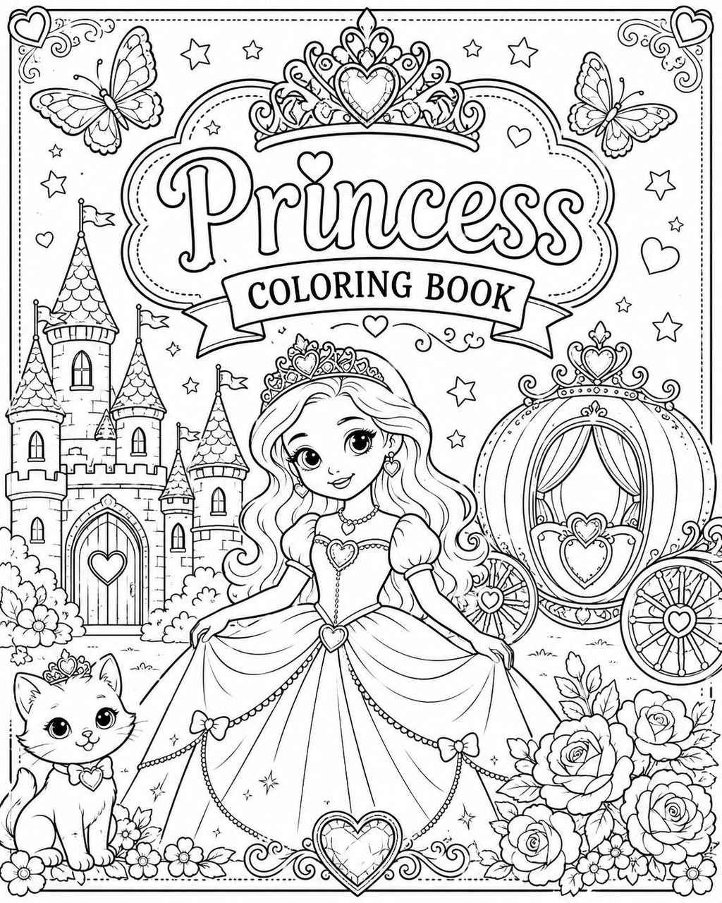 Princess Birthday Party Bundle | Editable Canva Templates (Digital Download)