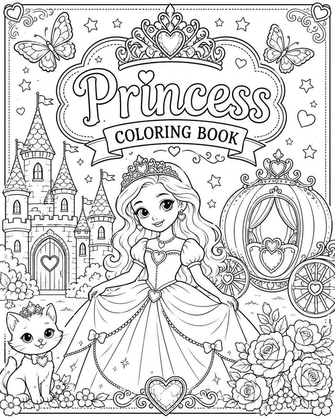 Princess Birthday Party Bundle | Editable Canva Templates (Digital Download)