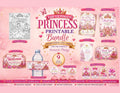 Princess Birthday Party Bundle | Editable Canva Templates (Digital Download)