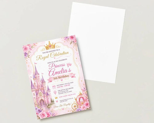 Princess Birthday Party Bundle | Editable Canva Templates (Digital Download)